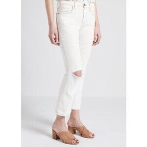 Current / Elliott Kick Jean 32 NWT Electric Destroy Ankle Cropped Distressed
